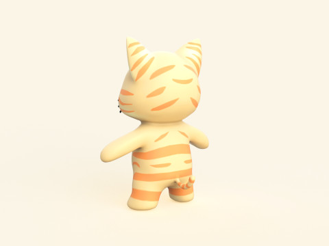 Little animal baby - Cat cute - Animated 3D Модель