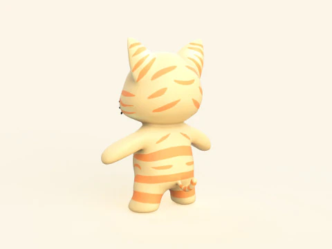 Piccolo animaletto - Gatto carino - Animato Modello 3D