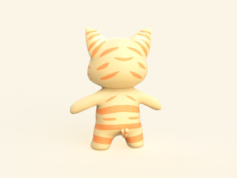 Little animal baby - Cat cute - Animated 3D Модель