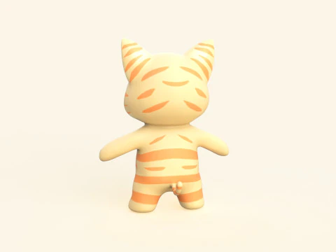 Piccolo animaletto - Gatto carino - Animato Modello 3D