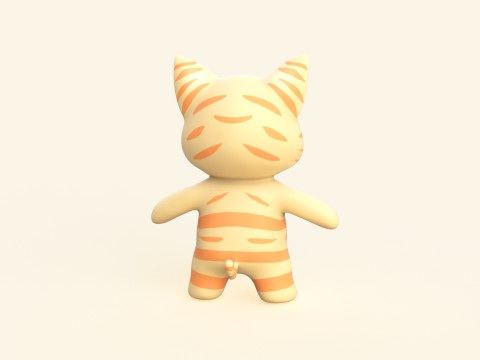 Little animal baby - Cat cute - Animated 3D Модель