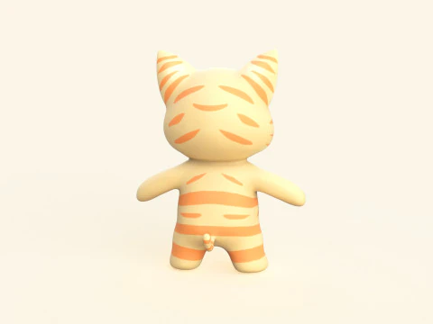 Piccolo animaletto - Gatto carino - Animato Modello 3D