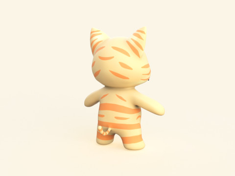 Little animal baby - Cat cute - Animated 3D Модель