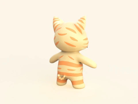 Piccolo animaletto - Gatto carino - Animato Modello 3D