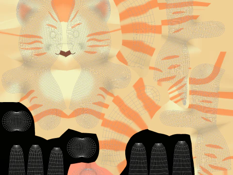 Piccolo animaletto - Gatto carino - Animato Modello 3D