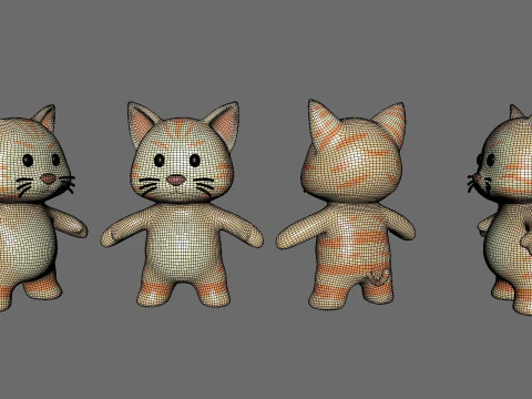 Piccolo animaletto - Gatto carino - Animato Modello 3D