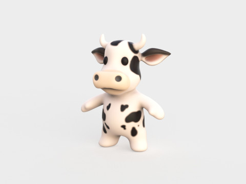 Little animal baby - Cow cute - Animated 3D Модель