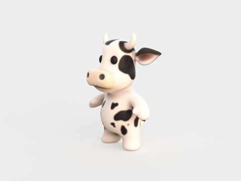 Little animal baby - Cow cute - Animated 3D Model