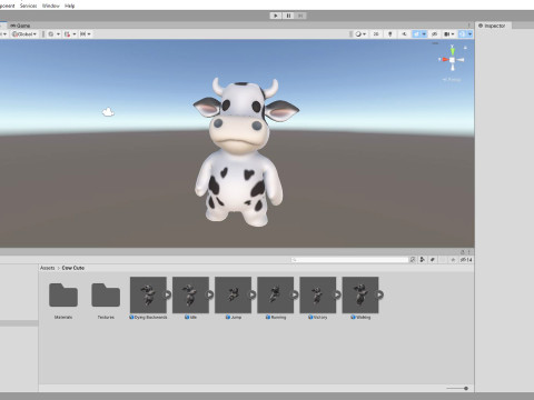 Little animal baby - Cow cute - Animated 3D Model