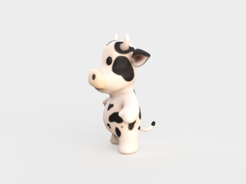 Little animal baby - Cow cute - Animated 3D Model
