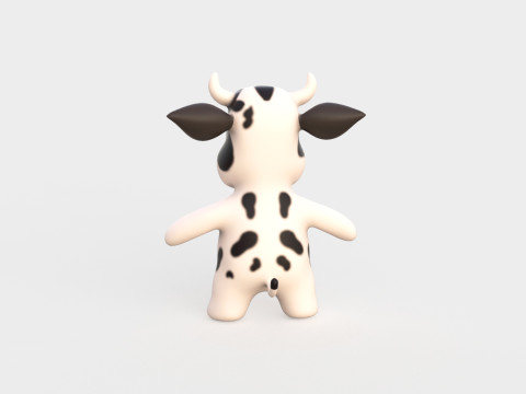 Little animal baby - Cow cute - Animated 3D Model