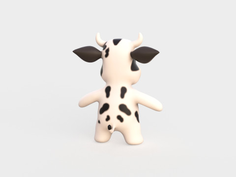 Little animal baby - Cow cute - Animated 3D Model