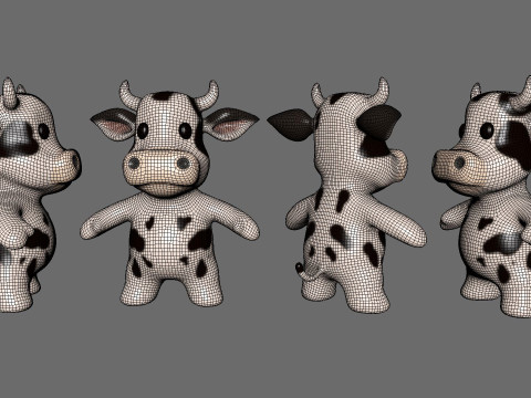 Little animal baby - Cow cute - Animated 3D Model