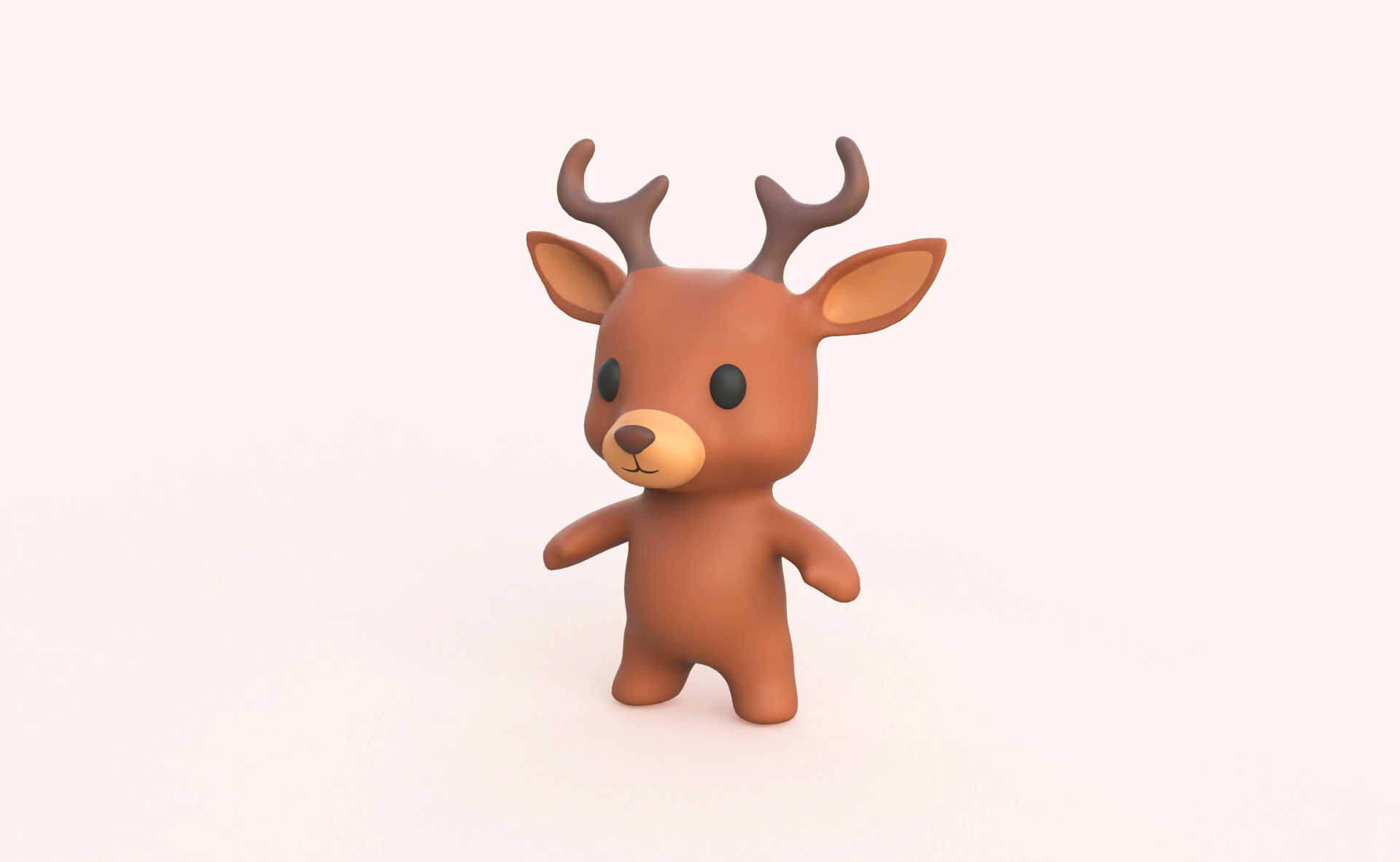 Little animal baby - Deer cute - Animated 3D Model .c4d .max .obj .3ds .fbx .stl .blend