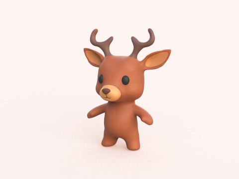 Little animal baby - Deer cute - Animated Modelo 3D