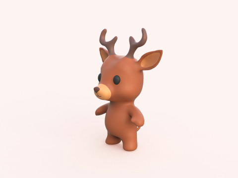 Little animal baby - Deer cute - Animated Model 3D