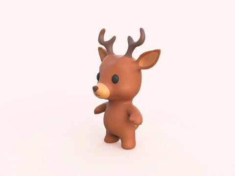 Little animal baby - Deer cute - Animated 3D Model