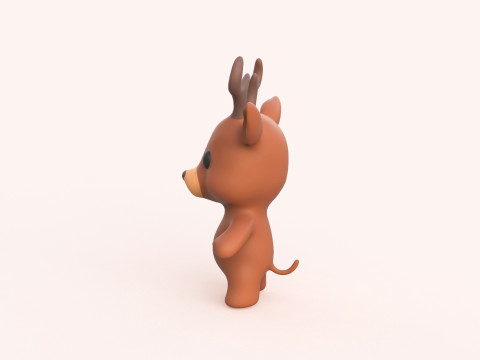 Little animal baby - Deer cute - Animated Model 3D