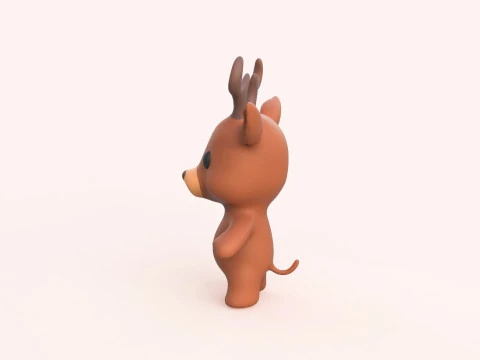 Little animal baby - Deer cute - Animated 3D Model