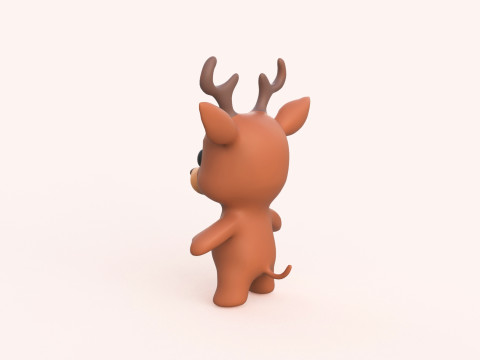 Little animal baby - Deer cute - Animated Model 3D