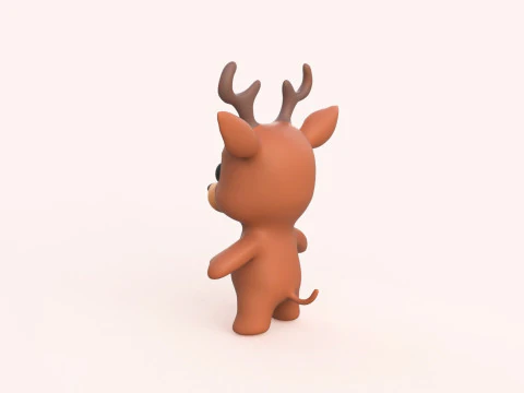 Little animal baby - Deer cute - Animated 3D Model