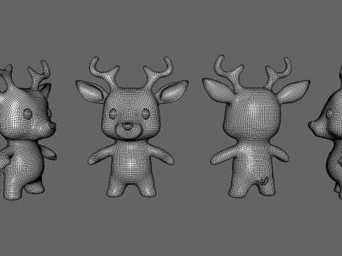 Little animal baby - Deer cute - Animated 3D Model