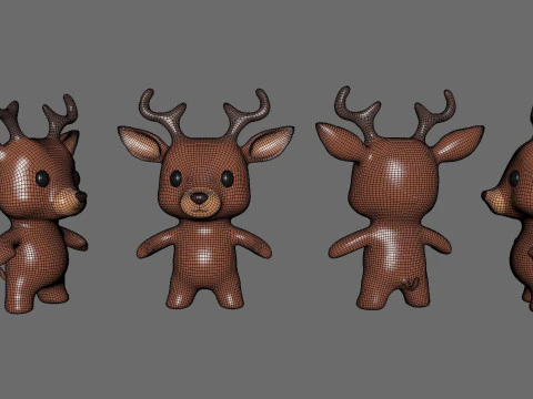 Little animal baby - Deer cute - Animated 3D Model