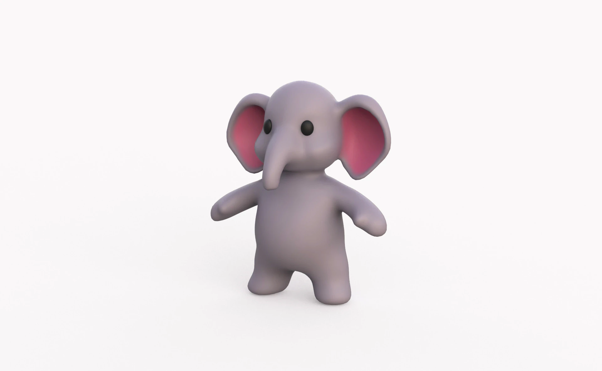 Piccolo animaletto - Elefante carino - Animato Modello 3D .c4d .max .obj .3ds .fbx .stl .blend 