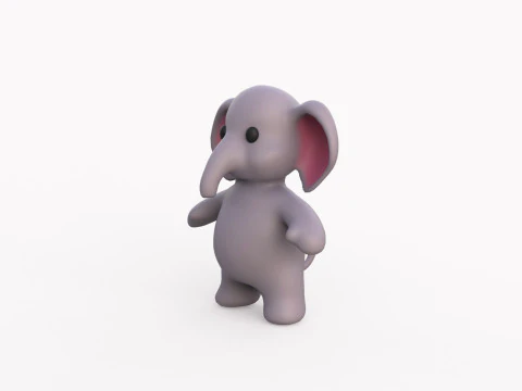 Piccolo animaletto - Elefante carino - Animato Modello 3D