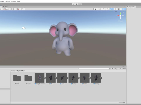 Little animal baby - Elephant cute - Animated 3D Model