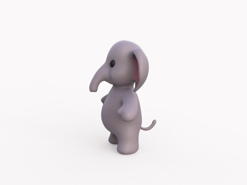 Little animal baby - Elephant cute - Animated 3D Model