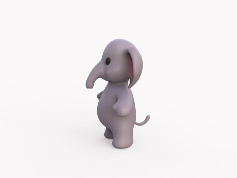 Piccolo animaletto - Elefante carino - Animato Modello 3D