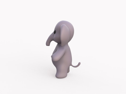 Little animal baby - Elephant cute - Animated 3D Model