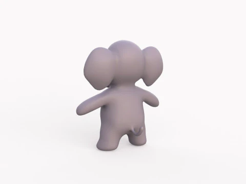 Piccolo animaletto - Elefante carino - Animato Modello 3D