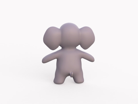 Little animal baby - Elephant cute - Animated 3D Model