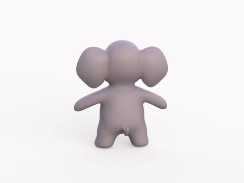 Piccolo animaletto - Elefante carino - Animato Modello 3D