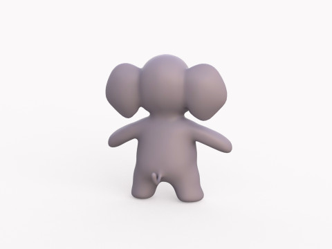Little animal baby - Elephant cute - Animated 3D Model