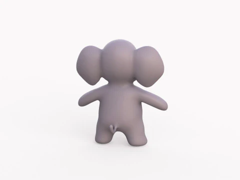 Piccolo animaletto - Elefante carino - Animato Modello 3D