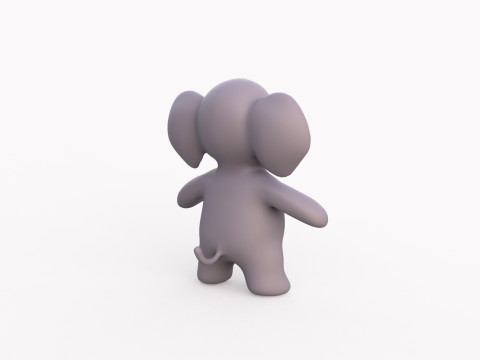 Little animal baby - Elephant cute - Animated 3D Model