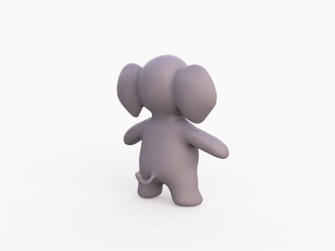 Piccolo animaletto - Elefante carino - Animato Modello 3D
