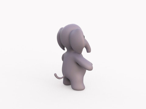 Little animal baby - Elephant cute - Animated 3D Model