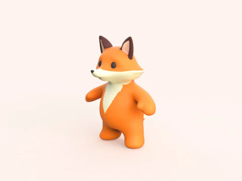 Little animal baby - Fox cute - Animated 3D Model