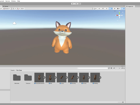 Little animal baby - Fox cute - Animated 3D-Modell