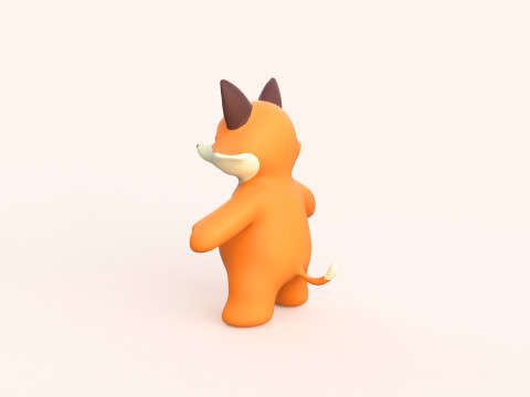 Little animal baby - Fox cute - Animated 3D-Modell