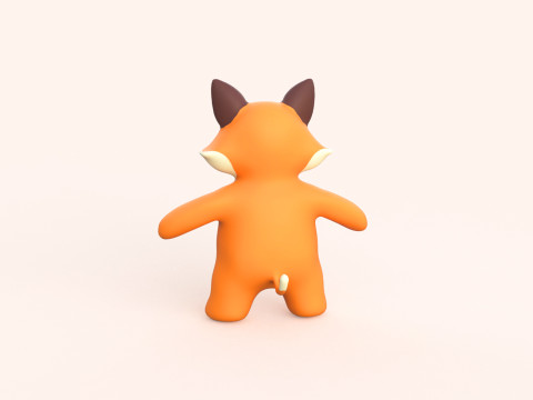 Little animal baby - Fox cute - Animated 3D-Modell