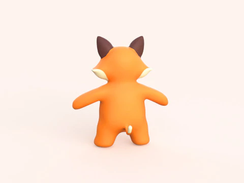 Little animal baby - Fox cute - Animated 3D Model