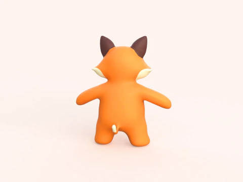 Little animal baby - Fox cute - Animated 3D Model