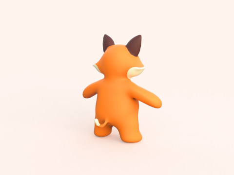 Little animal baby - Fox cute - Animated 3D-Modell