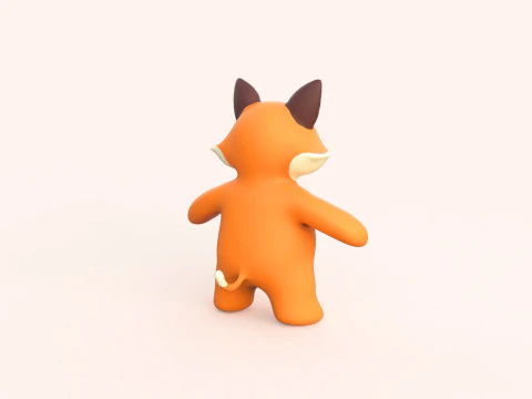 Little animal baby - Fox cute - Animated 3D Model