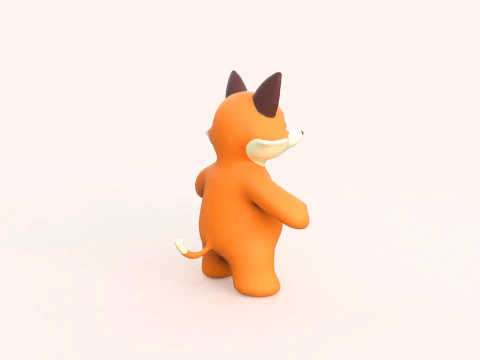 Little animal baby - Fox cute - Animated 3D Model